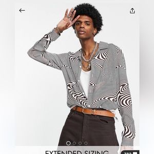 Asos retro inspired collard shirt
